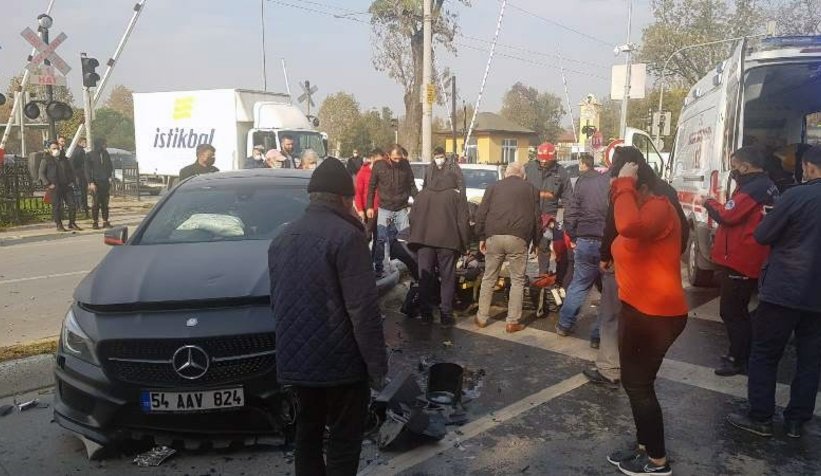 Donatımda feci kaza, yayanın topuğu koptu