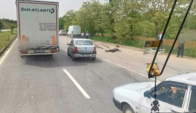 Duble yolda motosiklet ile tır çarpıştı: 1 ölü