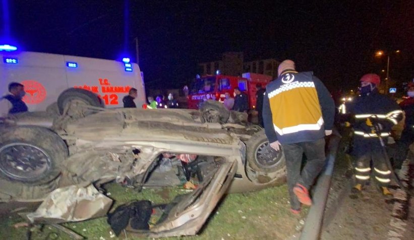 Düğün dönüşü feci kaza: 2’si ağır 4 yaralı