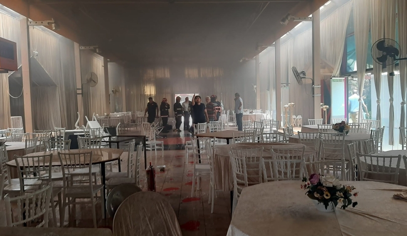 Düğün salonun kundaklandığı iddiası 