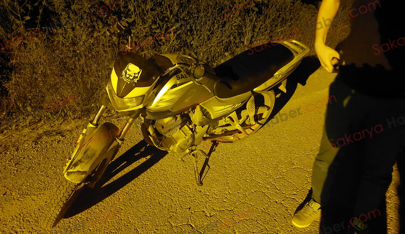 Durdurulan plakasız  motosiklet çalıntı çıktı
