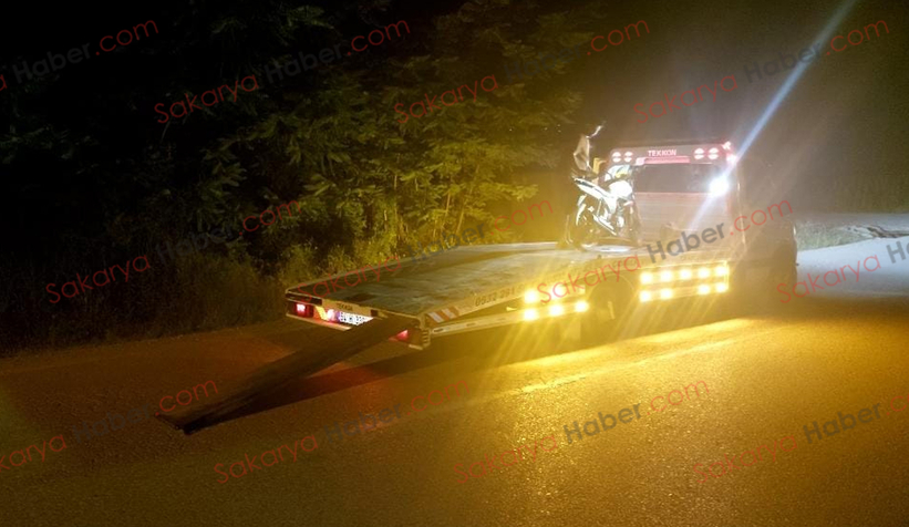 Durdurulan plakasız  motosiklet çalıntı çıktı