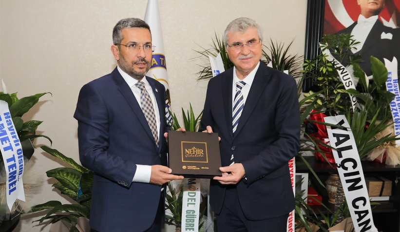 Ekrem Yüce'den SATSO Meclis Başkanı Ercan'a ziyaret