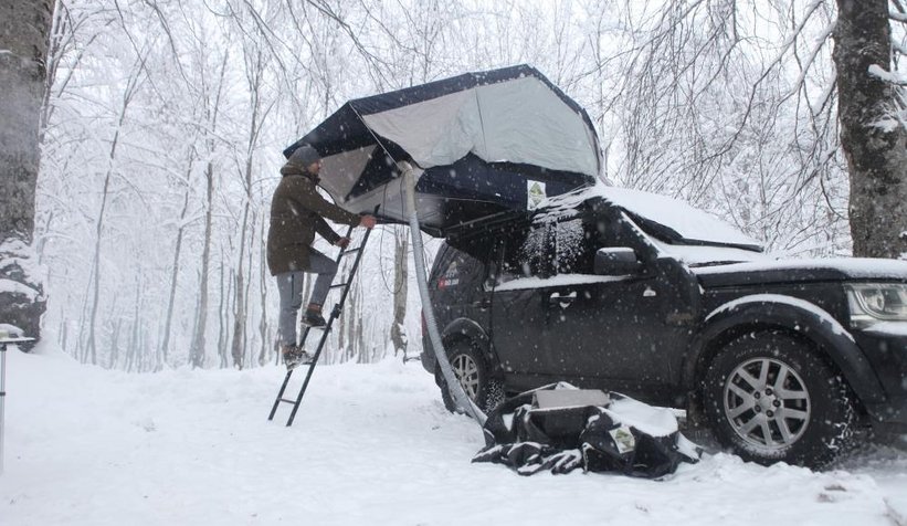 Eksi 14 derecede kamp keyfi yaptılar