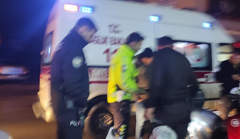 Elektrikli bisiklet yayaya çarptı