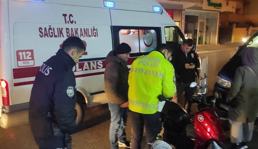 Elektrikli bisiklet yayaya çarptı