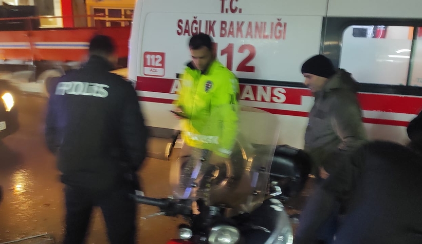 Elektrikli bisiklet yayaya çarptı