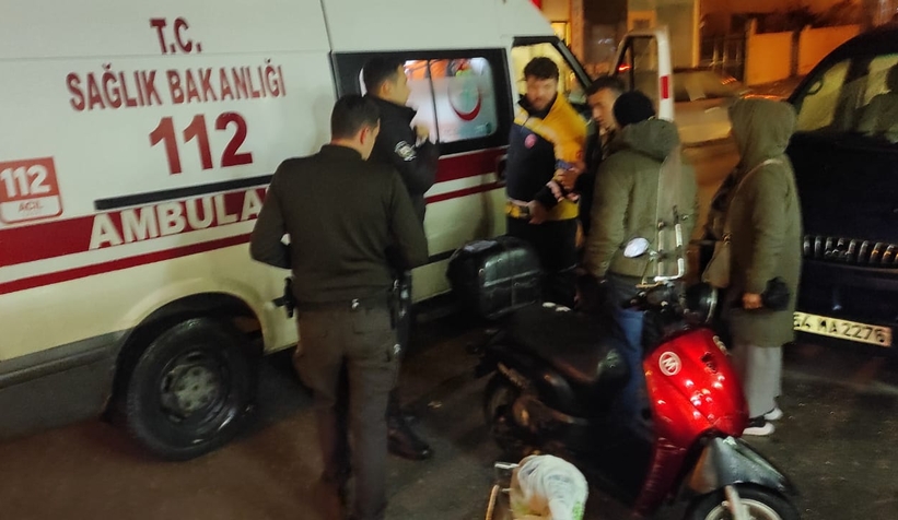 Elektrikli bisiklet yayaya çarptı