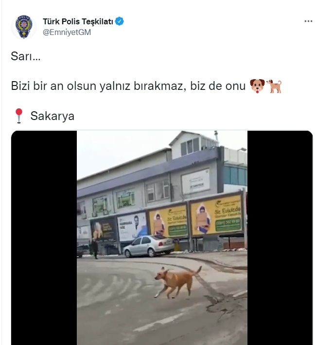Emniyet Genel Müdürlüğü’nden Sarı paylaşımı