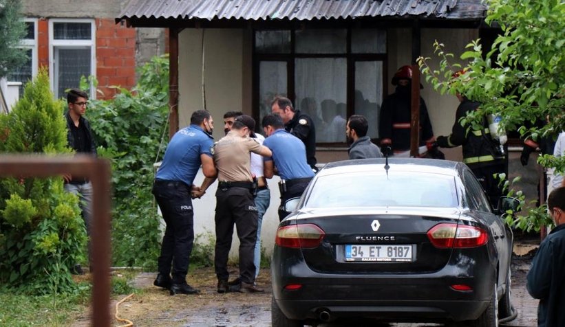 Eşine kızdı, evi ateşe verdi
