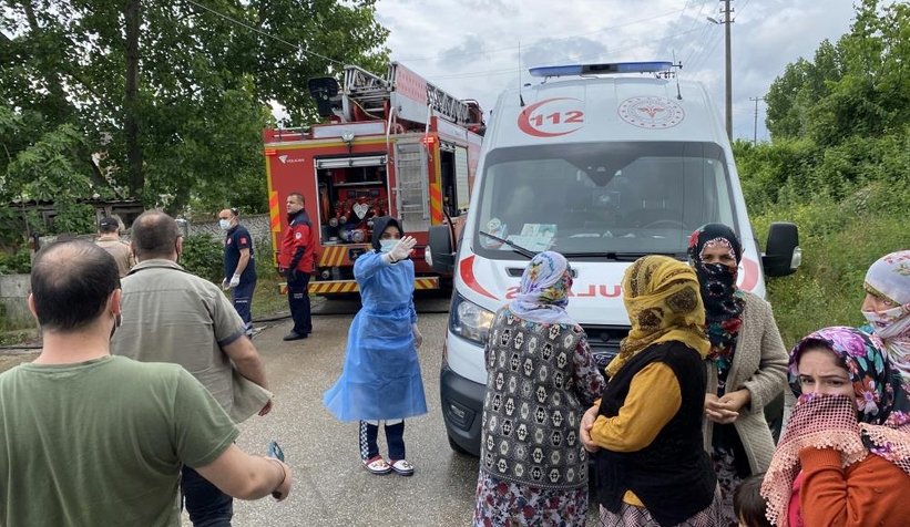 Eşine kızdı, evi ateşe verdi