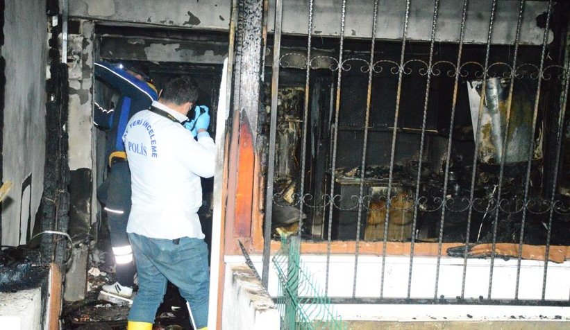 Eşine kızdı evi yaktı