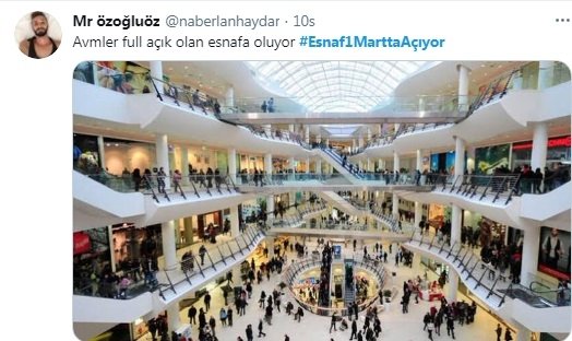 Esnaf1MarttaAçıyor hasthagı gündem oldu