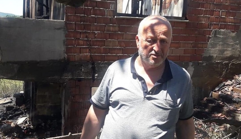 Ev alevlere teslim oldu