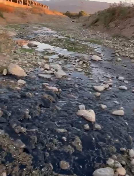 Eylemden saatler sonra Mudurnu Deresi'ni kirlettiler