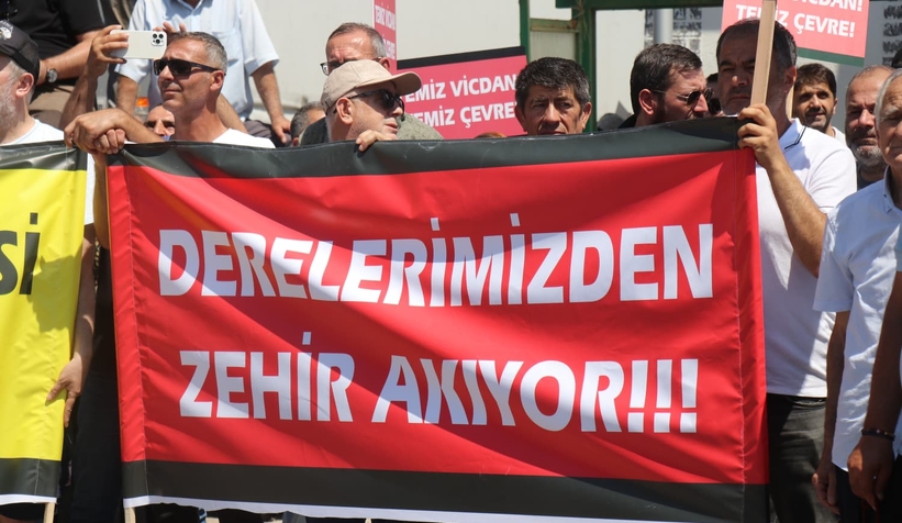Fabrika atıklarına karşı Batakköy’de protesto