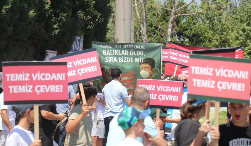 Fabrika atıklarına karşı Batakköy’de protesto