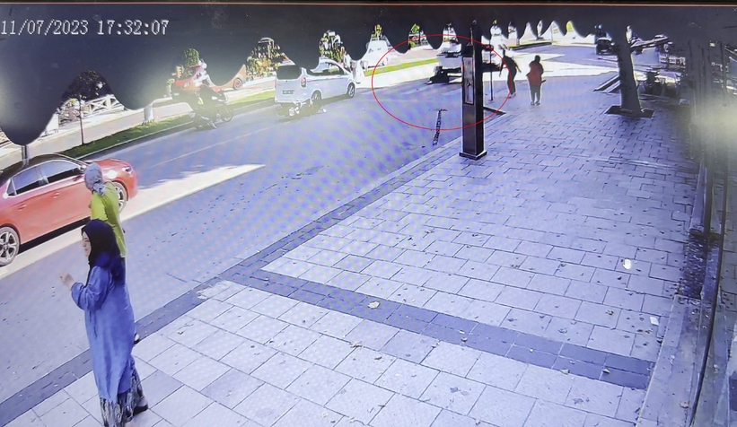 Faciadan dönülen kaza anı kamerada