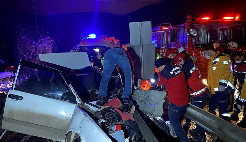 Feci kazada otomobilin hız kadranı 140'da takılı kaldı