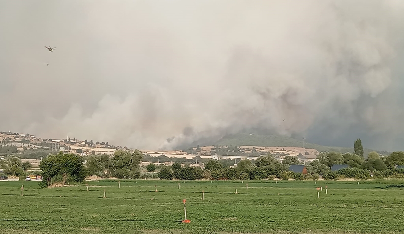 Felaket bölgesi havadan görüntülendi