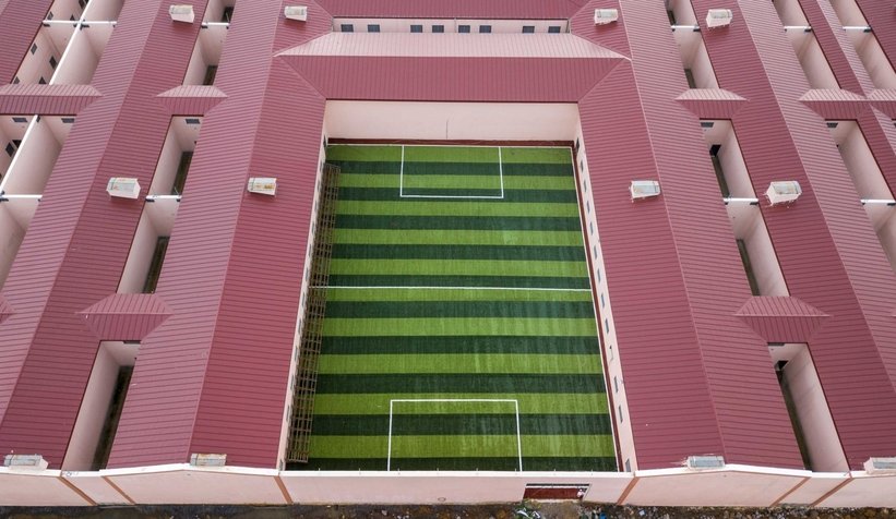 Ferizli'deki dev cezaevi inşaatından fotoğraflar