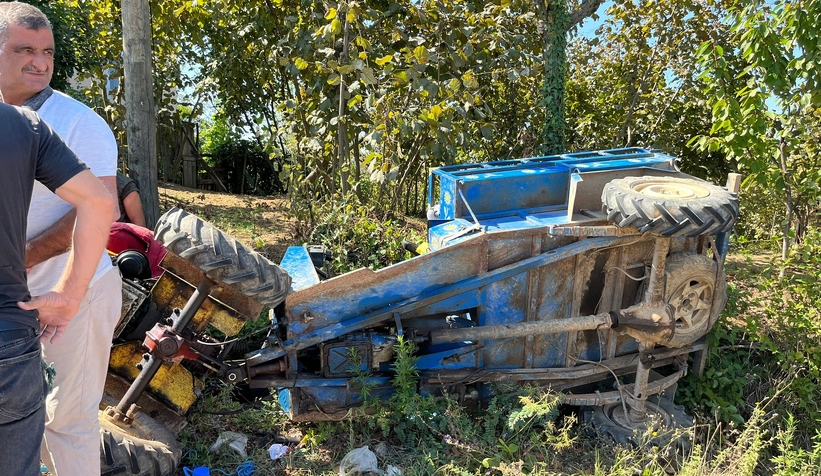  Fındık işçilerini taşıyan patpat devrildi: 5 yaralı