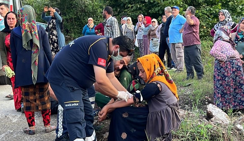 Fındık işçilerinin bulunduğu römork devrildi: 1 ölü, 12 yaralı