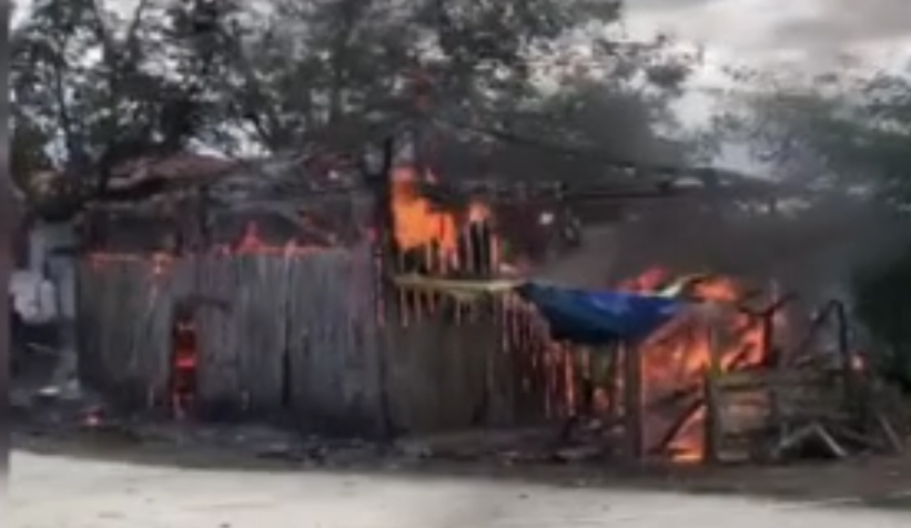 Fındık işçilerinin kaldığı baraka kül oldu