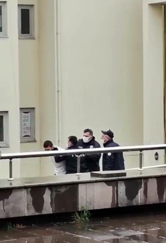 Firar etmeye çalışan tutuklunun görüntüleri ortaya çıktı