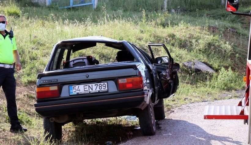 Freni tutmadı takla attı