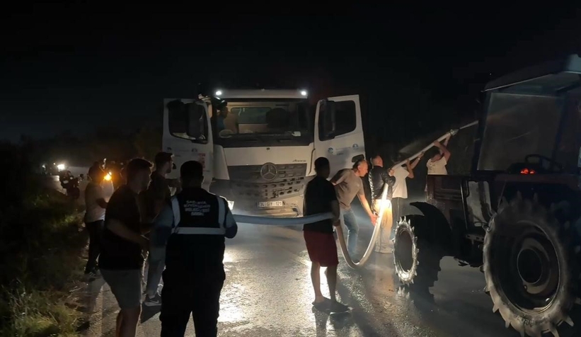 Geyve'deki yangın tarım arazilerine sıçradı