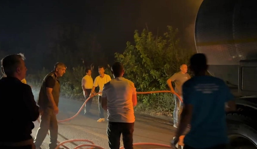 Geyve'deki yangın tarım arazilerine sıçradı