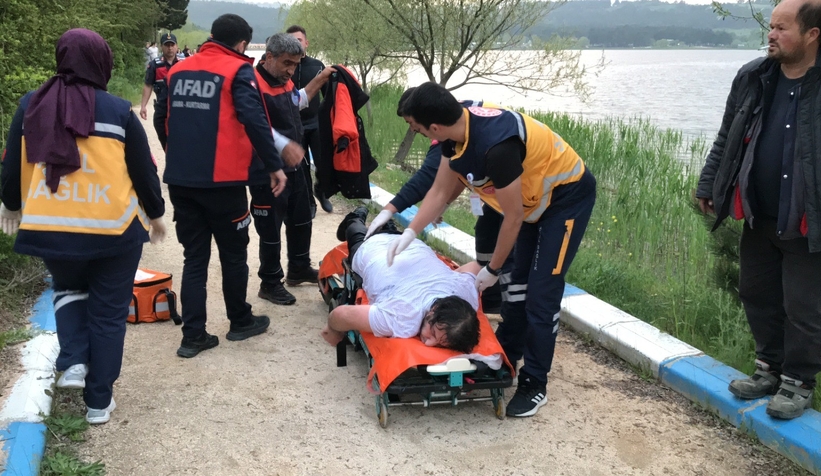 Gölete giren kişiyi AFAD kurtardı