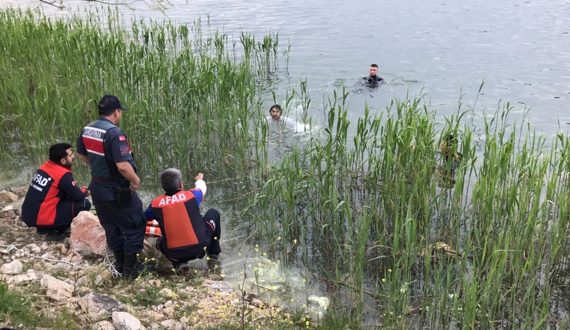 Gölete giren kişiyi AFAD kurtardı