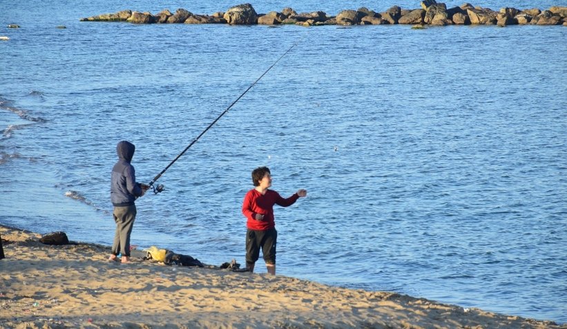 Güneşi gören sahile akın etti
