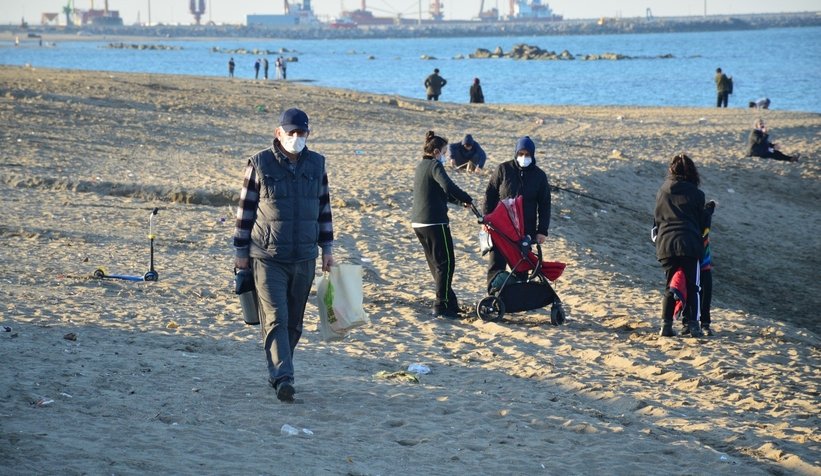 Güneşi gören sahile akın etti