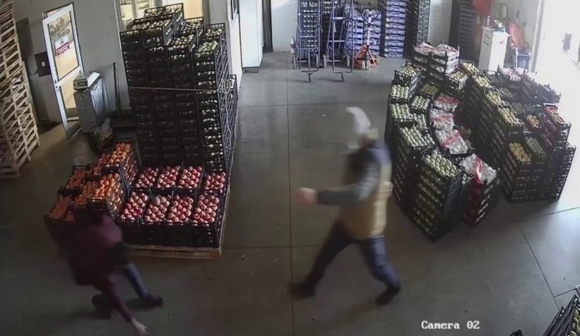 Haldeki dehşet anları kamerada