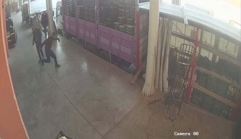 Haldeki dehşet anları kamerada