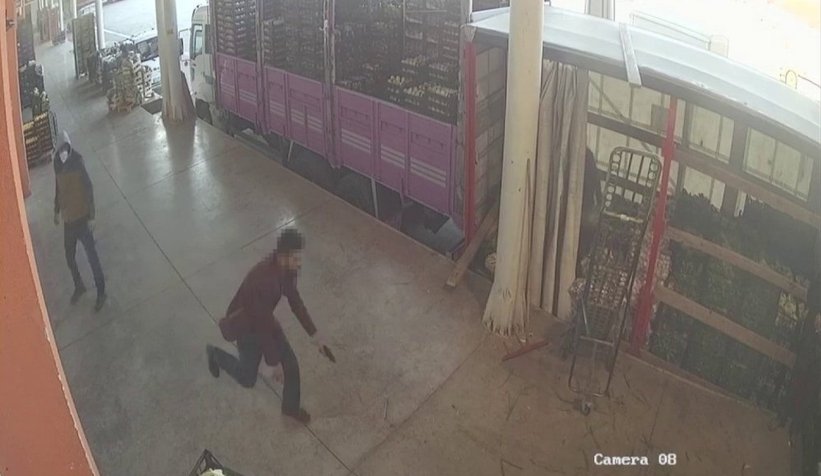 Haldeki dehşet anları kamerada