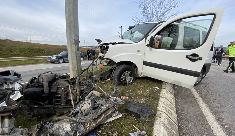 Hastane dönüşünde kaza 1 ölü, 2 yaralı