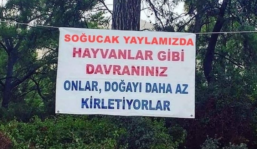 Hayvanlar doğayı az kirletiyor lütfen hayvan gibi davranın