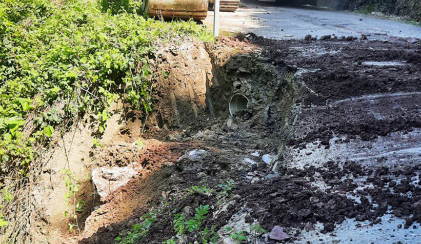 Heyelan bölgesine Büyükşehir’den anında müdahale