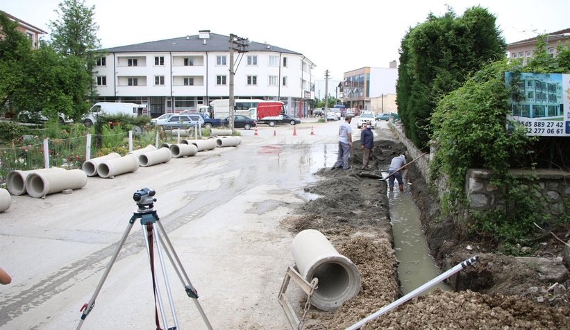 İlçe merkezinde çalışma başladı