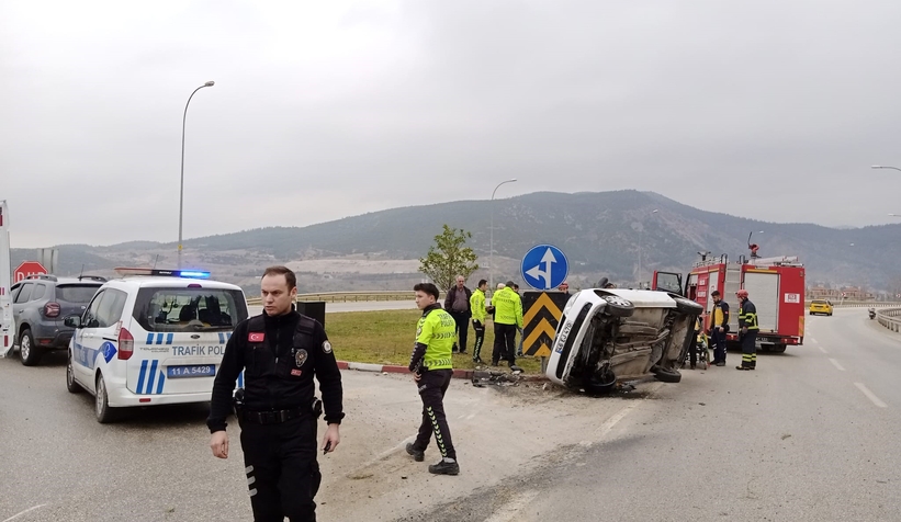 İlginç kaza: 1 yaralı