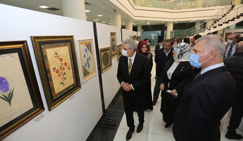 İradet Başer’in Ebru Sergisi SATSO'da sanatseverlerle buluştu