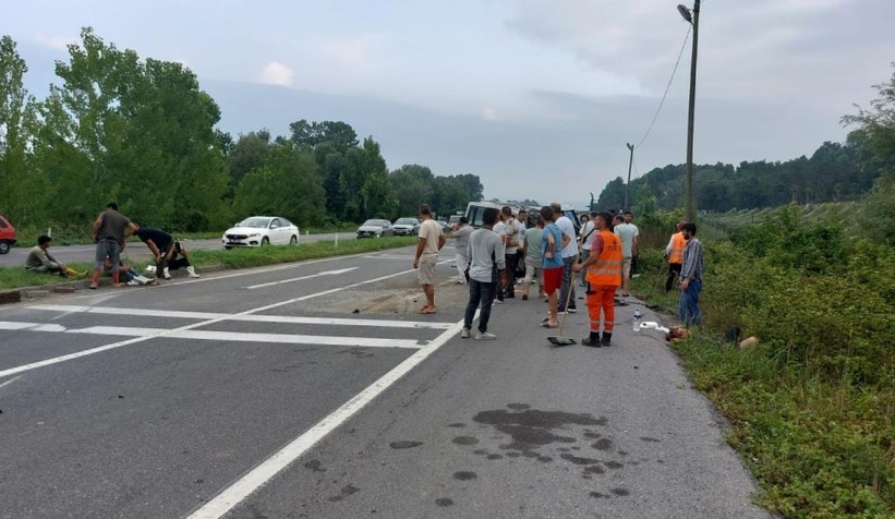 İşçi minibüsü devrildi: 5 yaralı