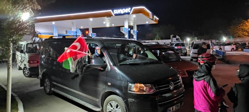 İsrail'e tepki, Filistin'e destek konvoyu