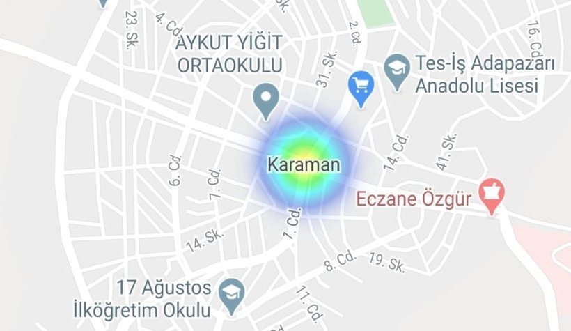 İşte ilçe ilçe koronavirüs haritası....