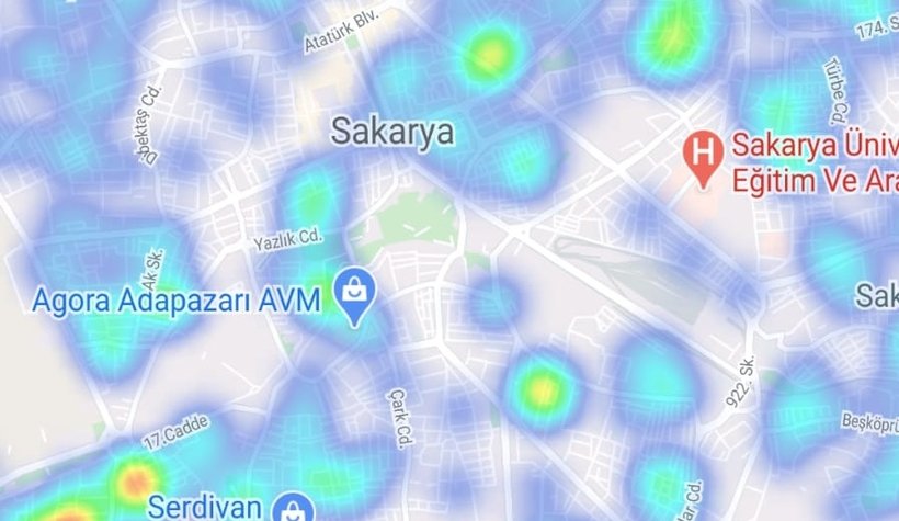 İşte Sakarya'nın ilçe ilçe korona haritası