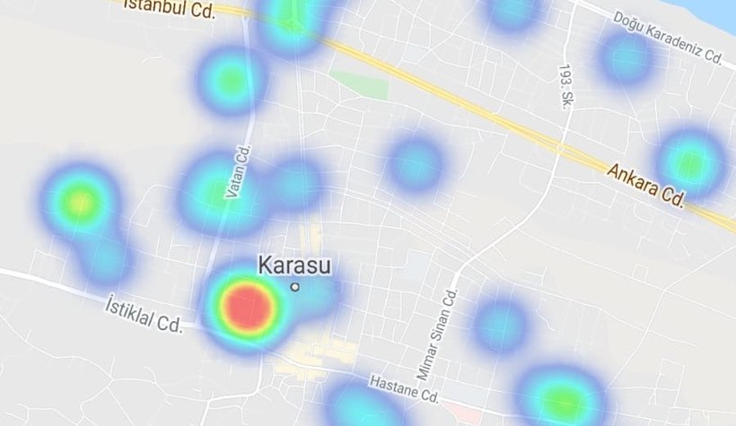 İşte Sakarya'nın ilçe ilçe korona haritası
